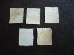 Stamps-French Offices in Crete -Scott#1-4,7 - Used & MH Part Set of 5 Stamps