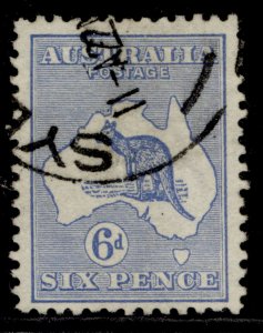 AUSTRALIA GV SG9, 6d ultramarine, FINE USED. Cat £20. 