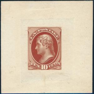 #161TC2 10¢ GOODALL SMALL DIE ON INDIA PAPER XF HV3837