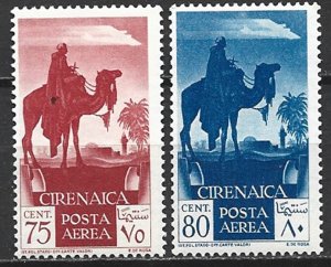 COLLECTION LOT 21001 CYRENAICA #C7-8 MH 1932 CV+$29