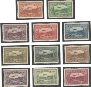 Papua New Guinea 1939 New Guinea, Airs set up to 2s f mint sg212-22 ~c£250