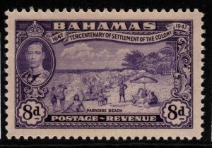 BAHAMAS SG186 1948 8d VIOLET MNH 