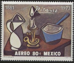 Mexico C428 (mnh) 80c “The Enameled Casserole” by Picasso (1974)