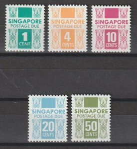 SINGAPORE 1977/8 SG D11/5 MNH Cat £350