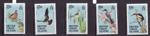 Virgin Is.-Sc#492//501-unused  NH 5 values from  set-Birds-id4-1986-