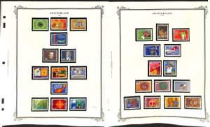 Switzerland Stamp Collection on 16 Scott Speciality Pages 1980-1990 (BY)