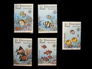 SEYCHELLES/ZIL ELWANNYEN SESEL - SCOTT# 126a-126r - MH - CAT VAL $9.50