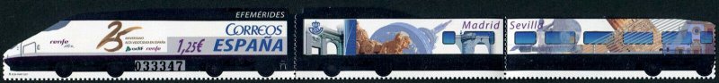 HERRICKSTAMP NEW ISSUES SPAIN Sc.# 4234 High Speed Train Madrid-Seville Shaped