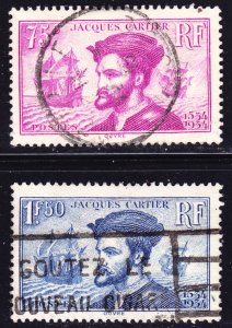 France Scott 296-297  complete set  F to VF used. FREE...