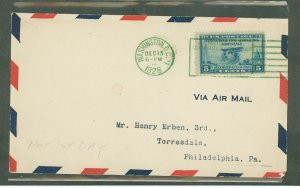 US 650 1928 5ct International Civil Aeronautic conference (single) on an addressed (typed) first day cover, uncacheted with a gr