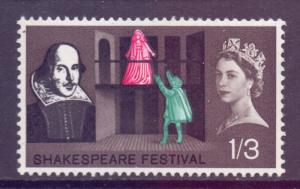 GB Scott 404 - SG648, 1964 Shakespeare 1/3d MH*