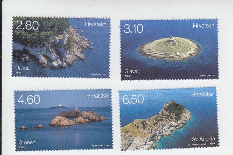 2015 Croatia Lighthouses (4) (Scott 960-63) MNH