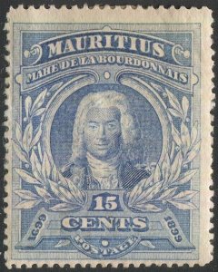 MAURITIUS 1899 Sc 115, MLH F-VF 15c Adm Mahe de La Bourdonnais