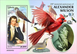 LIBERIA - 2023 - Alexander Wilson - Perf Souv Sheet  - Mint Never Hinged