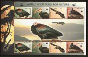 Lesotho 2004 - World Wide Fund Animals - Sheet of 8 Stamps - Scott #1337 - MNH