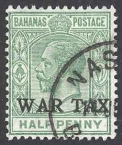 Bahamas Sc# MR1 Used 1918 1/2p War Tax Overprints