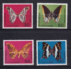 Ivory Coast 446A-446D MNH butterflies Super rare set!!!