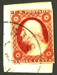 U.S. #10 USED ON PIECE