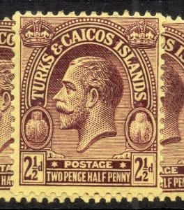 Turks & Caicos Islands 1922 Early Issue Fine Mint hinged Shade of 2.5d. 310183