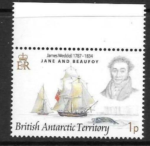 BRITISH ANTARCTIC TERR. SG461 2008 1p EXPLORERS & SHIPS MNH
