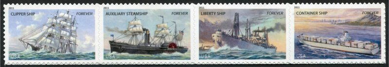 US 4551a  Merchant Marines   MNH Strip of 4