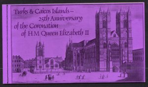 Turks & Caicos Islands 354 Booklet SB2 MNH Queen Elizabeth 25th Anniv of Coronat