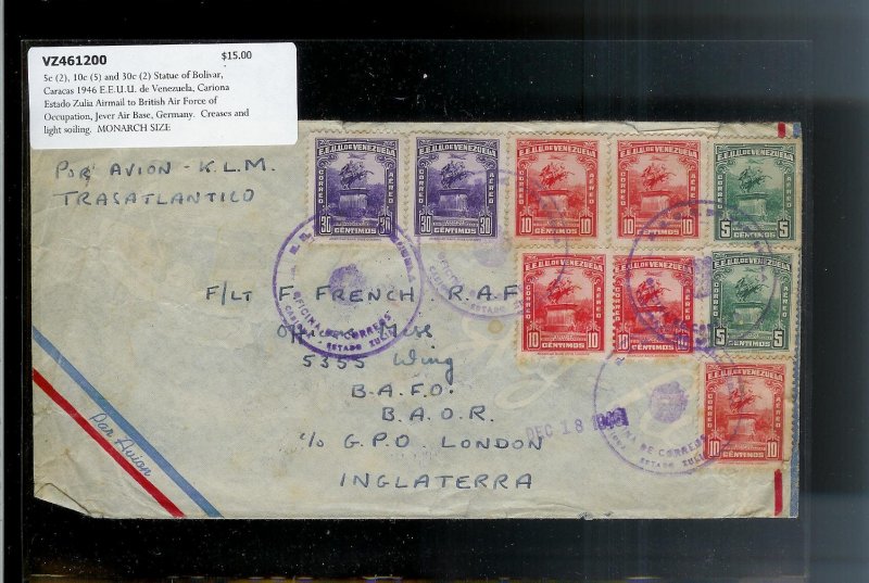 VENEZUELA (46) Different Old Covers Postal History c1940s-1950s