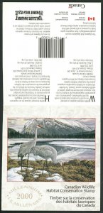 CANADA 2000 DUCK STAMP ARTIST SIGNED IN FOLDER AS ISSUED SAND HILL CRANE FERRIS