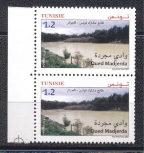 Tunisia 2021-Joint postage stamp Tunisia-Algeria :Oued Medjerda Pair