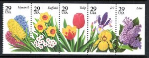 US 2764a MNH VF Garden Flowers Booklet Pane Complete set