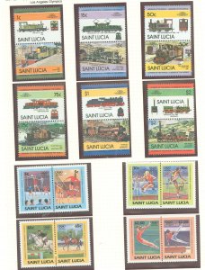 St. Lucia #665-668/674-679 Mint (NH) Single (Complete Set) (Olympics) (Sports)