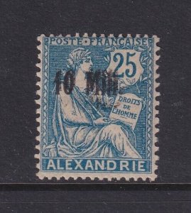 Alexandria (French Offices), Scott 38b (Yvert 42a), MHR, Doubled, signed Roumet