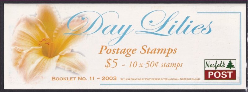 Norfolk Islands 793 Lilies Booklet MNH VF