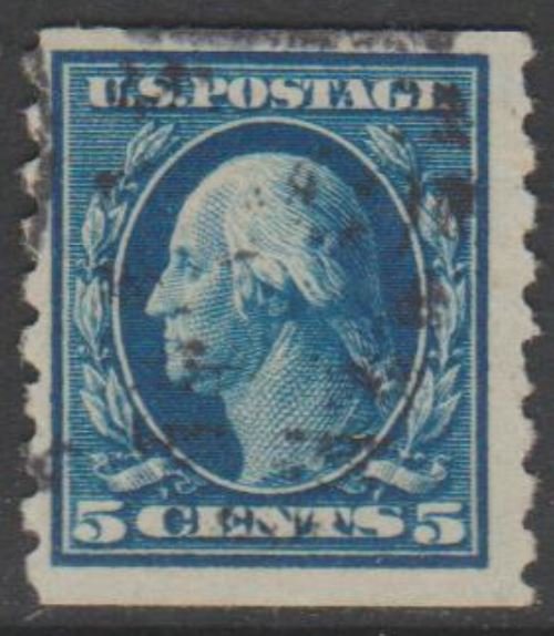 U.S. Scott #396 Coil Washington Stamp - Used Single - IND