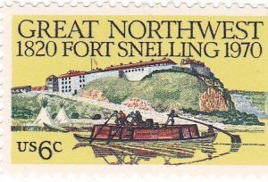 1970 Northwest Ft. Snelling Single 6c Stamp, Sc# 1409, MNH, OG