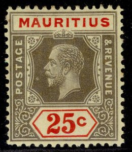 MAURITIUS GV SG236a, 25c black & red/pale yellow, M MINT. Cat £14. DIE I