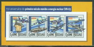 GUINEA BISSAU 2015 55th ANN OF THE 1st NUCLEAR POWERED VEHICLE SHEET  MINT NH