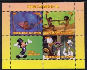 CONGO B. - 2013 - Disney, Magic Moments #2 - Perf 3v Sheet - Mint Never Hinged