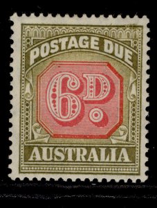 AUSTRALIA GVI SG D125, 6d carmine and green, LH MINT. Cat £13.