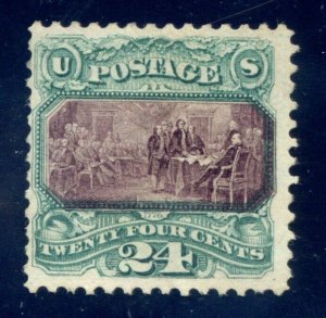 US SCOTT #130 MINT-F-VF-OG-HINGED W/ CROWE CERT SCV $2,000 (4/9/24 GP)