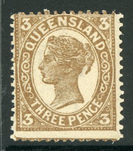 Queensland  1898 3p Brown SG 240 Mint D420 ⭐⭐⭐⭐⭐⭐
