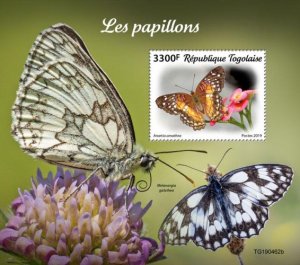 Togo Stamps 2019 .- Butterflies. Blok.