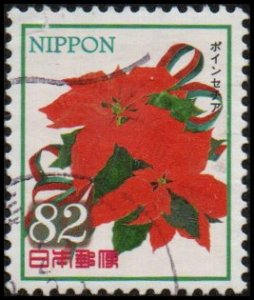 Japan 3772 - Used - 82y Poinsettias (2014) (cv $1.10)