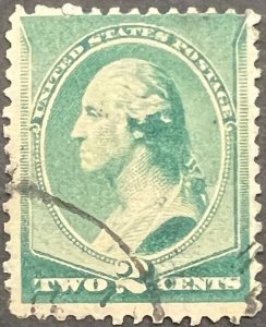 Scott#: 213 - George Washington 2¢ 1887 ABNC used single stamp - Lot G3