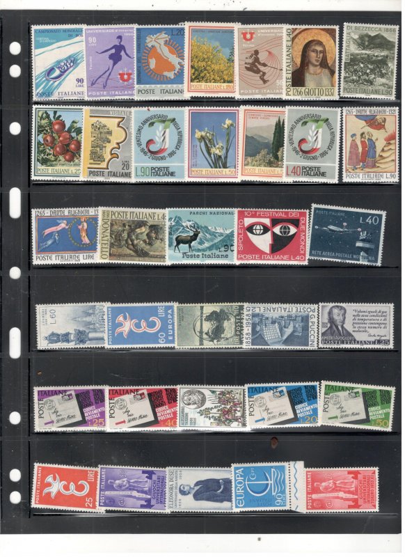 ITALY COLLECTION ON STOCK SHEET ALL MINT