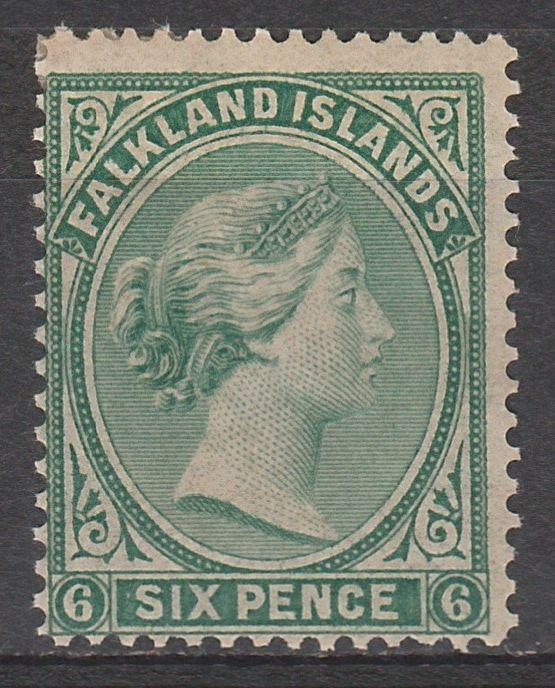 FALKLAND ISLANDS 1878 QV 6D 