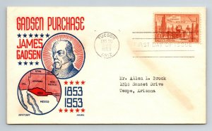 1953 FDC - Gadsden Purchase - Tucson - E183