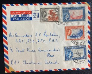 1959 Gilbert & Elite Islands Airmail Cover To Royal Air Force Christmas Island