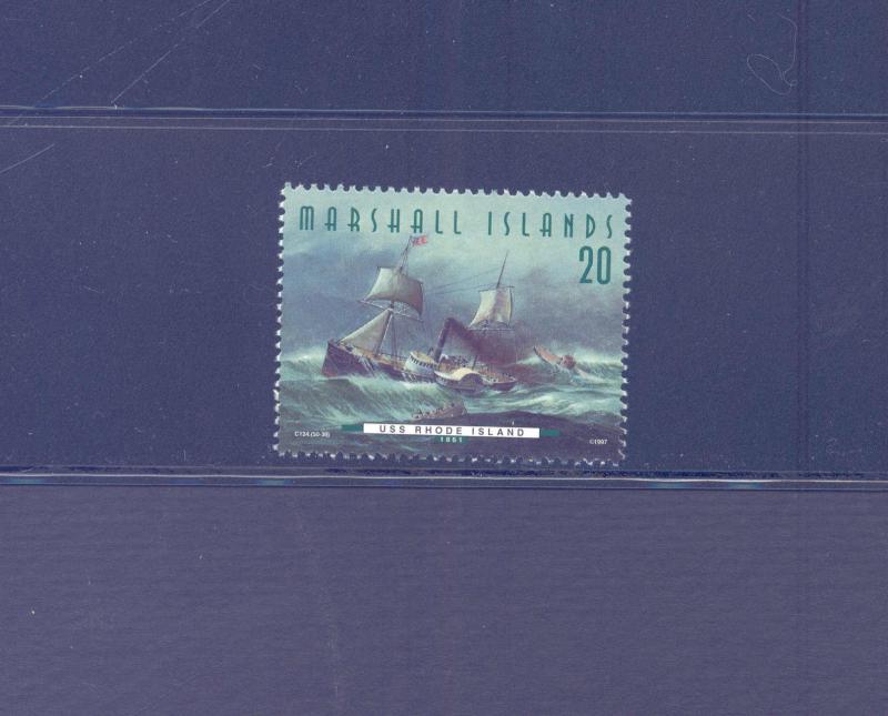 PKStamps - A10518 - Marshall Islands - USS Rhode Island - Single - MNH