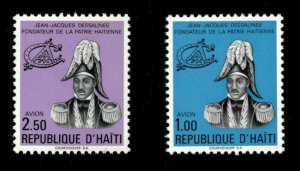 Haiti 1972, 77 - Jean-Jacques Dessalines - Set of 2v - Scott C379, C450 - MNH